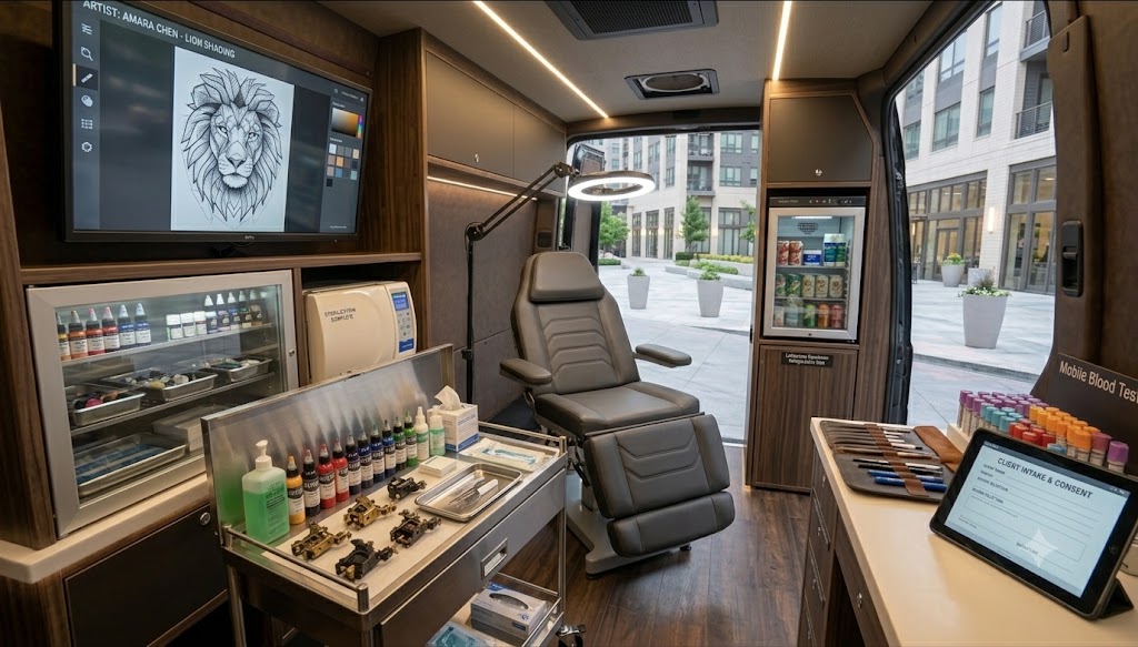 mobile tattoo permanent makeup microblading vans