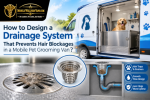 How to Design a Drainage System That Prevents Hair Blockages in a Mobile Pet Grooming Van?